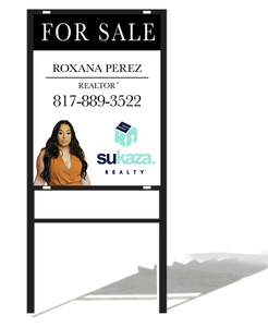 36Hx24W LARGE SuKaza Real Estate Sign with Slide-in Frame