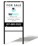 36Hx24W LARGE SuKaza Real Estate Sign with Slide-in Frame